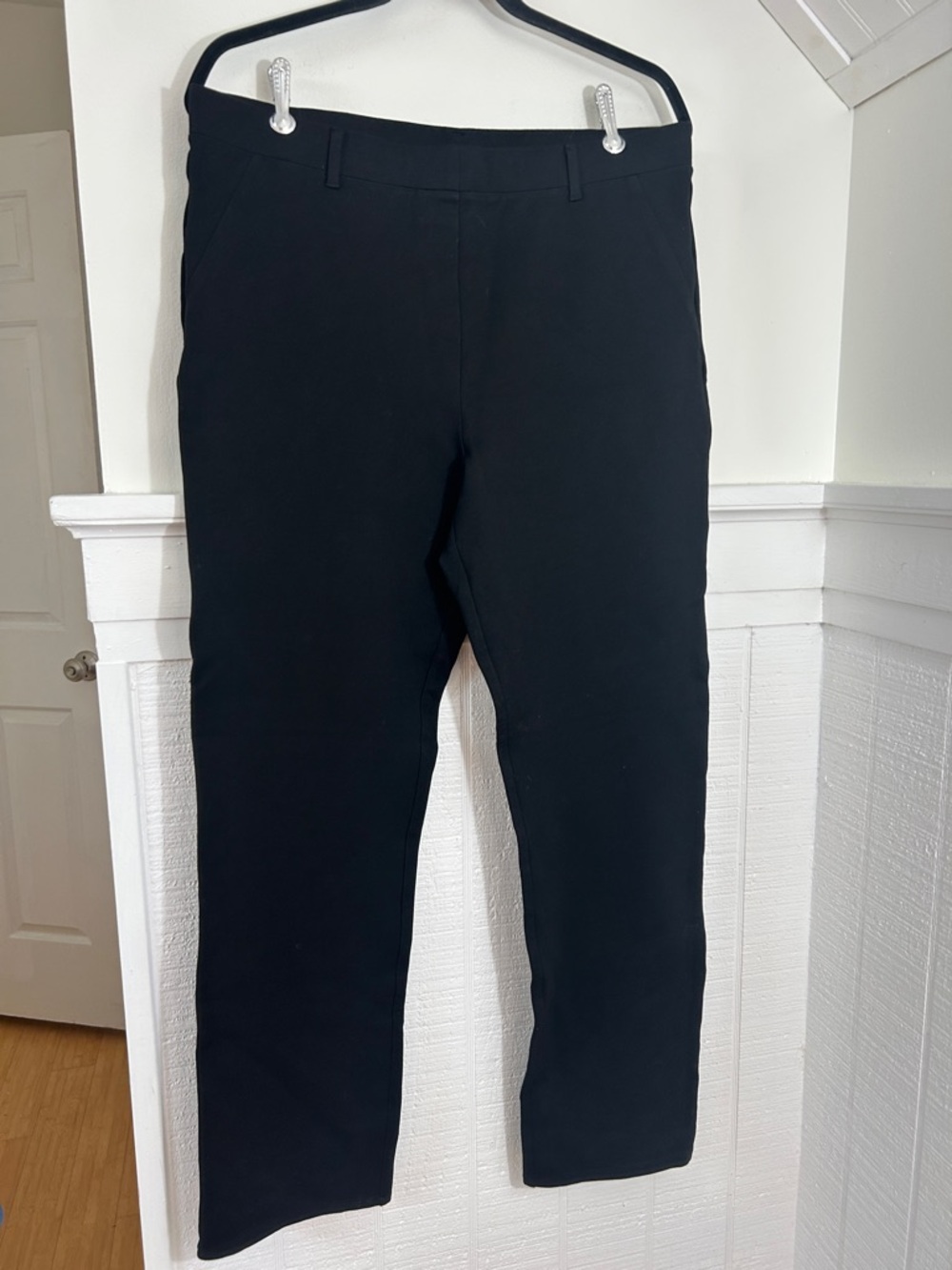 Quince Black Ultra Stretch Straight Leg Ponte Pants size XL - Picture 2 of 8